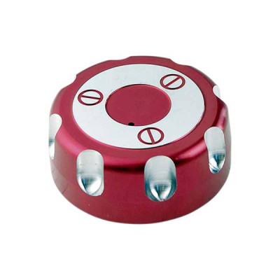 Bouchon d'essence adaptable alu rouge 50 à boîte pour Derbi Senda