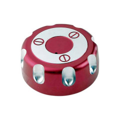 Bouchon d'essence adaptable alu rouge 50 à boîte pour Derbi Senda