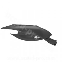 Coque arrière droite adaptable noir brillant pour scooter Gilera Stalker