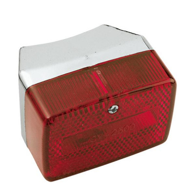 Feu arrière adaptable rouge chrome PEUGEOT 103 / MBK 51