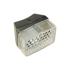 Feu arrière cyclomoteur adaptable transparent/carbone pour Peugeot 103, MBK 51