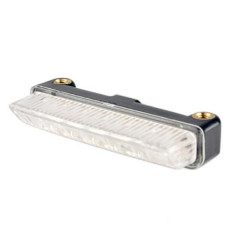 Feu arrière adaptable à LEDs barrette transparent/noir avec stop (6 LEDs rouges) homologué CE