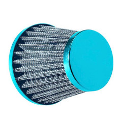 Filtre à air adaptable bleu fixation droite Ø35 / 28mm