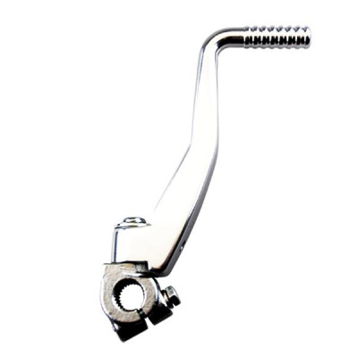 Kick démarreur adaptable alu argent pour 50 à boîte Minarelli AM6 / MBK X Limit / Yamaha DTR / Peugeot XP6 / Rieju Spike / Beta RR