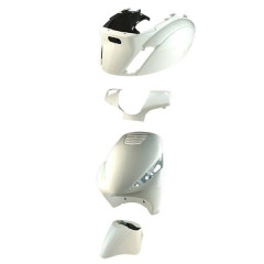 Kit carrosserie carénage adaptable blanc brillant pour Piaggio Zip 50 2T 2000+ (4 pièces)