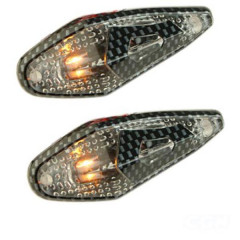 Éclairages décoration adaptable goutte d'eau transparent/carbone ampoule orange (PAIRE)