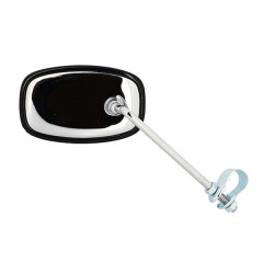 Rétroviseur rectangle Replay acier chrome réversible H111mm L66mm collier diamètre 22mm pour cyclo
