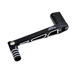 Sélecteur de vitesse adaptable alu noir (pliable) Derbi GPR 50 boîte 2004-2010 / Aprilia RS 50 après 2006