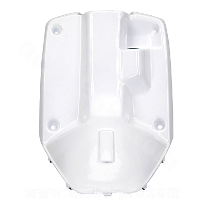 Tablier arrière adaptable blanc brillant pour scooter MBK 50 BOOSTER 1999-2003 / YAMAHA 50 BWS 1999-2003