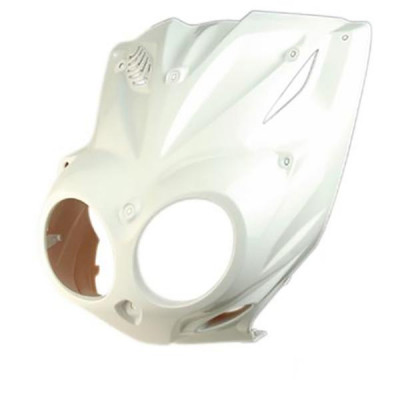 Tablier avant adaptable blanc brillant pour scooter après 2004 MBK 50 Stunt/Yamaha 50 Slider