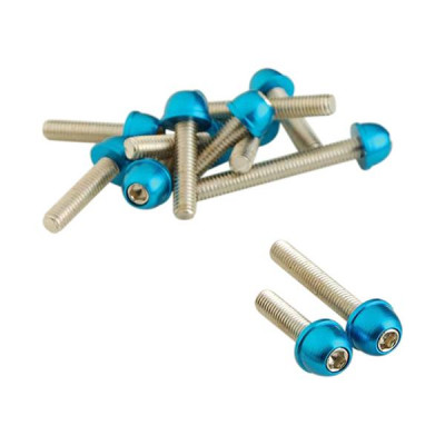 Vis de carter adaptable acier bleu 6x25 / 40 / 45 (x12) pour scooter Booster / BW's