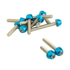 Vis de carter adaptable acier bleu 6x25 / 40 / 45 (x12) pour scooter Booster / BW's