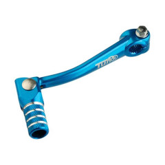 Selecteur de vitesse adaptable alu bleu repliable 110mm pour moteur AM6