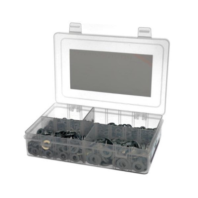 Rondelles plates adaptable acier assorties diamètres 5 - 6 - 8 - 10mm boîte de 1550 pièces