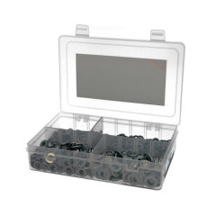 Rondelles plates adaptable acier assorties diamètres 5 - 6 - 8 - 10mm boîte de 1550 pièces