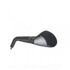 Rétroviseur gauche adaptable noir-gris pour scooter MBK 50 Nitro 2000-2016 / Yamaha Aerox 1997-2000 (OEM : 5BRF62801000)