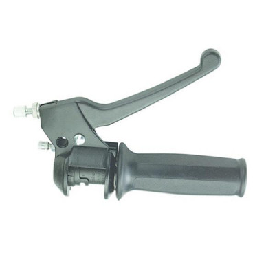 Poignée de gaz adaptable avec levier et décompresseur noir pour cyclomoteur MBK 51 Evasion, Passion, Swing, Magnum (modèles kick)