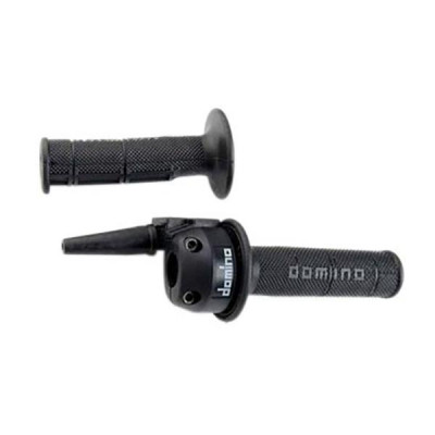 Poignée de gaz adaptable avec revêtement pour Derbi 50 Senda, Suzuki 50 RMX/SMX, Rieju 50 RR, Peugeot 50 XP6