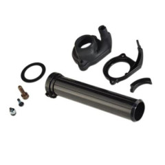 Poignée gaz adaptable 125cc alu noir Piaggio MP3 2007+, X7, X8, X9, Evo, Vespa