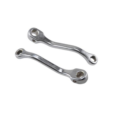 Manivelles de cyclomoteur adaptable acier chrome 150mm gauche + droit