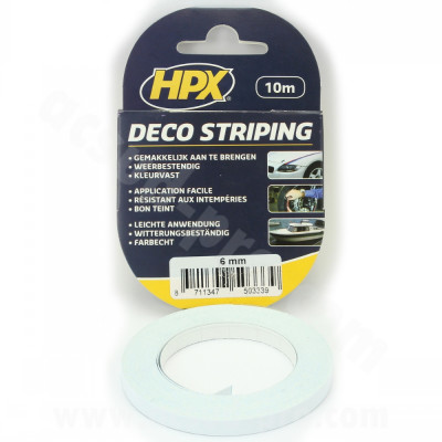 Liseret de jante adaptable 10m x 6mm blanc