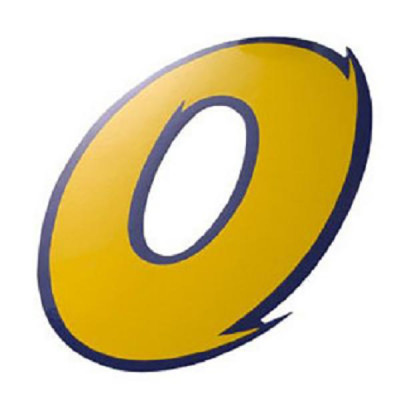 Autocollant adaptable numéro 0 jaune L 9cm