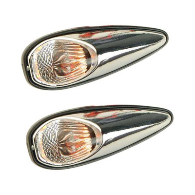 Lampes décoratives adaptable goutte d'eau transparent-chrome (paire)