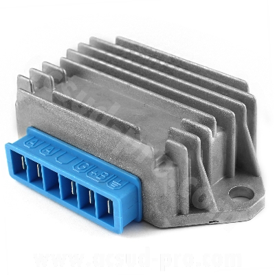 Regulateur de tension adaptable 12v - 20a pour scooters Piaggio 50 Typhoon, NRG, Sfera, Liberty, ZIP RST, Vespa ET2, Gilera 50 Stalker, Runner 1998-2005 (OEM : 2940165)