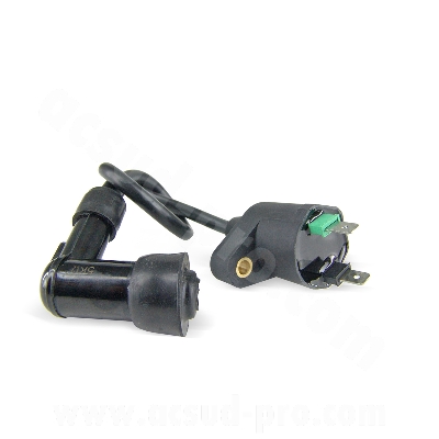 Bobine d'allumage adaptable 829337 / 58083R pour maxi scooter 125cc Piaggio X7, X8, X9, Beverly, Vespa GTS, Vespa LX, Kymco Agility, Honda SH, Aprilia Atlantic, Scarabeo