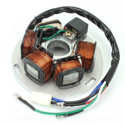 Stator allumage adaptable 5 pôles pour maxi scooter 125cc Piaggio PX après 1998 (référence origine : 217866)