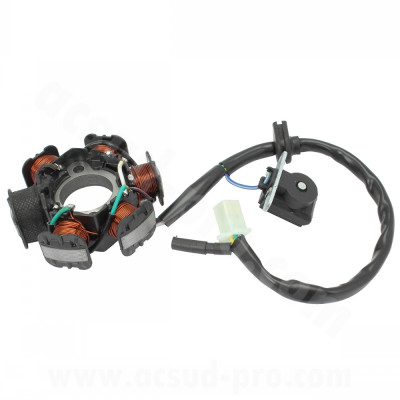 Stator allumage adaptable (6 poles) SYM MIO 50 4T 2005-2016 (OEM : 31120-A7E-000)