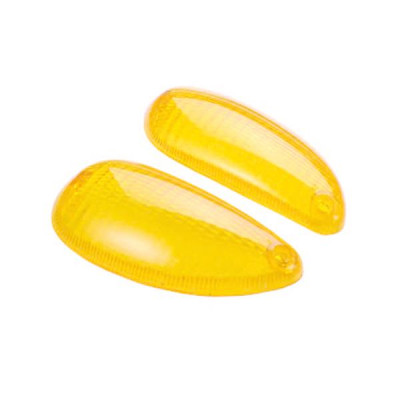 Cabochons clignotants adaptable orange x2 arrière pour scooter Piaggio Typhoon 2006-2009, NRG MC1