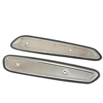 Elytre de réservoir adaptable chrome pour cyclomoteur Peugeot 103 MVL (paire)