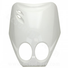 Tablier avant adaptable blanc brillant pour scooter MBK 50 Ovetto 1996-2007 / Yamaha 50 Neos 1996-2007