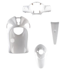 Kit 4 pièces carénage blanc brillant adaptable pour scooter Piaggio Liberty 50