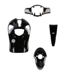 Kit carénage adaptable noir brillant 4 pièces pour scooter Piaggio Liberty 50/125/150/200cc 2004-2014