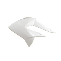 Cache réservoir gauche blanc brillant adaptable pour Derbi Senda DRD 50 à boîte après 2011