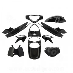 Kit 10 pièces carénage noir brillant adaptable pour maxi scooter 125cc Honda SH injection 2005-2008