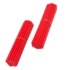 Couvre rayons adaptable 76 pièces rouge (38 rayons pour jante de 19 pouces 190mm / 38 rayons pour jante de 21 pouces 210mm)