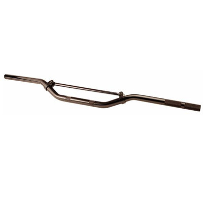 Guidon aluminium adaptable noir Ø22,2mm L810mm H50mm avec barre de renfort