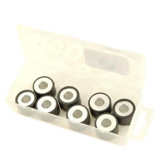 Galets POLINI 25x17 15,0g hi-speed (jeu de 8) pour Piaggio 400-500 MP3, 500 X9 Evolution, Peugeot 500 Satelis, Aprilia 500 Atlantic, Gilera 500 Nexus - Réf 242.281