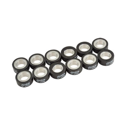 Galets Polini 25x11 7,5g hi-speed (jeu de 12) pour Yamaha 500 TMAX après 2001 - Peugeot 400 Metropolis après 2013 (réf. 242.319)