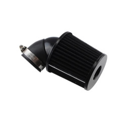 Filtre à air adaptable cylindrique angle variable 0° à 90° noir diamètre 35-28