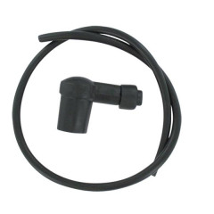 Kit fil de bougie adaptable diamètre 6mm 90° noir 50cm avec antiparasite
