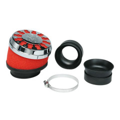 Filtre à air Malossi E13 incliné 25° D.42/50/60 mousse rouge pour PHBG-MIKUNI-KEIHIN