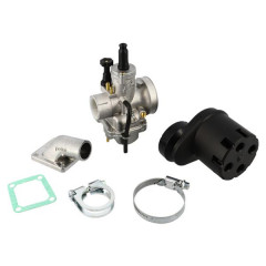 Carburateur Polini CP 19 complet avec pipe, filtre mousse double densité et joint pour mobylette Peugeot 103