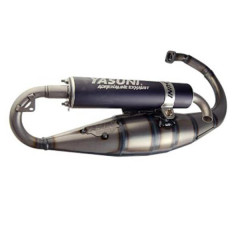 Pot d'échappement Yasuni silencieux noir pour MBK 50 Booster, Yamaha 50 BWS, Slider (réf. TUB307B)
