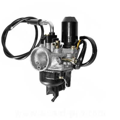 Carburateur Dellorto Montage souple - avec graissage - Starter automatique PHVA pour Piaggio 50 Typhoon après 1997, NRG après 1997, NTT après 1997 - Réf 08330.