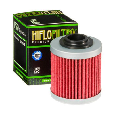 Filtre à huile Hiflofiltro HF560 pour quad Can-Am 450 DS 2008 à 2015 (41x45mm)