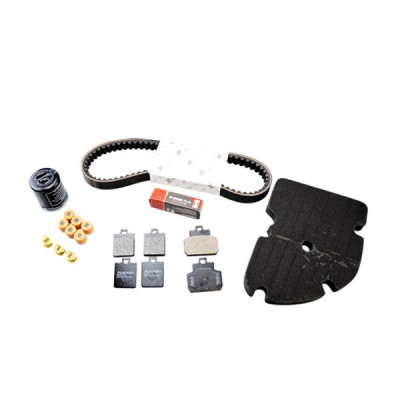 Kit entretien Piaggio avec plaquettes de frein pour maxi-scooter 125 MP3 2006+ - 1R000384